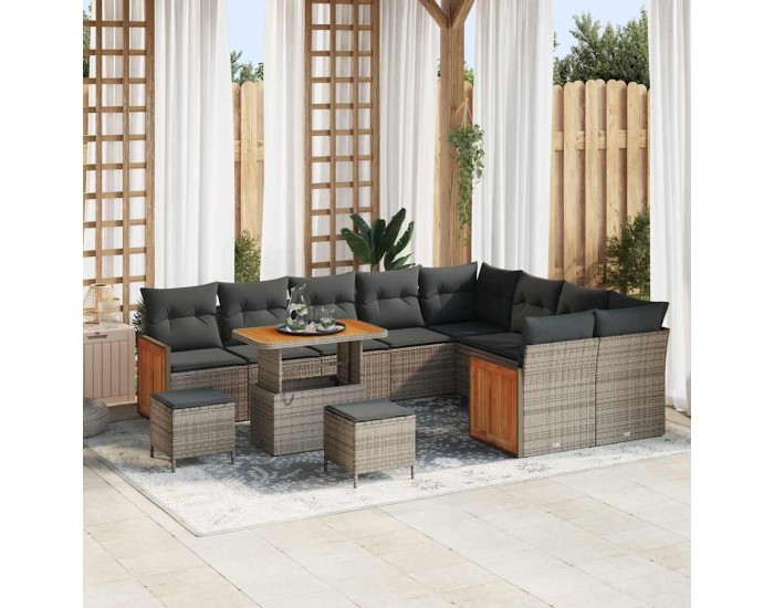 Sonata H Градински Софа Комплект 12 pcs Сив 90 x 55 x 71 cm