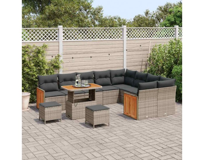 Sonata H Градински Софа Комплект 12 pcs Сив 90 x 55 x 71 cm
