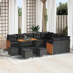 Sonata H Градински Софа Комплект 13 pcs Черно 110 x 55 x 71 см - Canapele și bănci de grădină