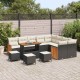 Sonata H Градински Софа Комплект 13 pcs Черно и кремаво 110 x 55 x 71 см