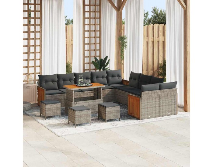 Sonata H Градински Софа Комплект 14 pcs Сив 110 x 55 x 71 см