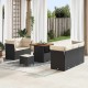 Sonata H Градински Софа Комплект 8 pcs Черно и кремаво 80 x 80 x 71 cm