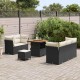 Sonata H Градински Софа Комплект 8 pcs Черно и кремаво 80 x 80 x 71 cm