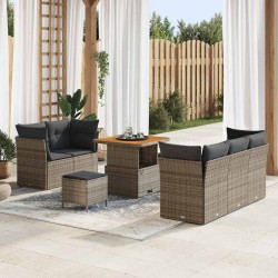 Sonata H Градински Софа Комплект с възглавница 8 pcs Сив 80 x 80 x 71 cm - Canapele și bănci de grădină