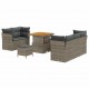 Sonata H Градински Софа Комплект с възглавница 8 pcs Сив 80 x 80 x 71 cm