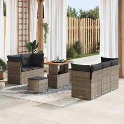 Sonata H Градински Софа Комплект с възглавница 8 pcs Сив 90 x 55 x 71 cm - Canapele și bănci de grădină