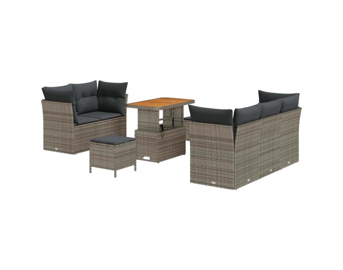 Sonata H Градински Софа Комплект с възглавница 8 pcs Сив 90 x 55 x 71 cm