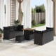 Sonata H Градински Софа Комплект 9 pcs Черно 80 x 80 x 71 cm