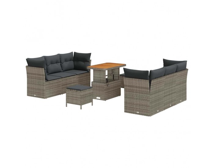 Sonata H Градински Софа Комплект с възглавница 9 pcs Сив 90 x 55 x 71 cm