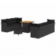 Sonata H Градински Софа Комплект 10 pcs Черно 80 x 80 x 71 cm