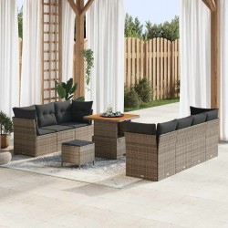 Sonata H Градински Софа Комплект 10 pcs Сив 80 x 80 x 71 cm - Canapele și bănci de grădină