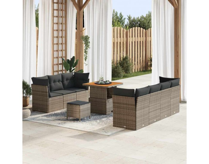 Sonata H Градински Софа Комплект 10 pcs Сив 80 x 80 x 71 cm