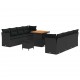 Sonata H Градински Софа Комплект 11 pcs Черно 80 x 80 x 71 cm