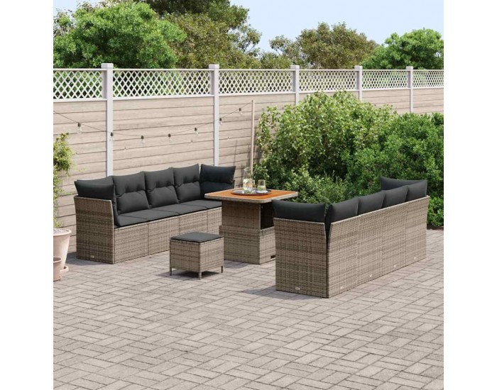 Sonata H Градински Софа Комплект 11 pcs Сив 80 x 80 x 71 cm