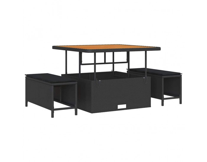 Sonata H Градински Софа Комплект 11 pcs Черно 100 x 100 x 71 cm
