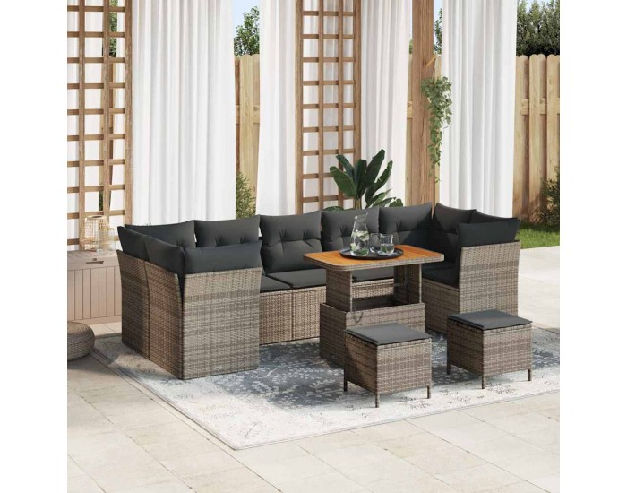 Sonata H Градински Софа Комплект 10 pcs Сив 90 x 55 x 71 cm