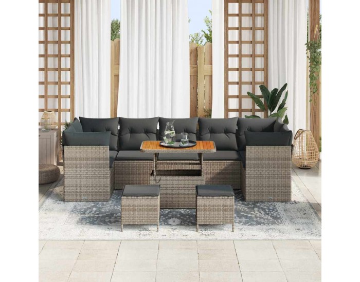 Sonata H Градински Софа Комплект 10 pcs Сив 90 x 55 x 71 cm