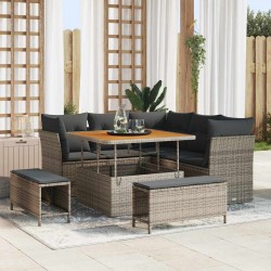 Sonata H Градински Софа Комплект 8 pcs Сив 100 x 100 x 71 cm - Canapele și bănci de grădină