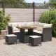 Sonata H Градински Софа Комплект 8 pcs Черно и кремаво 80 x 80 x 71 cm