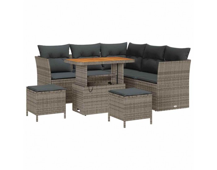 Sonata H Градински Софа Комплект с възглавница 8 pcs Сив 90 x 55 x 71 cm