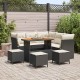 Sonata H Градински Софа Комплект 9 pcs Черно и кремаво 110 x 55 x 71 см