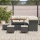 Sonata H Градински Софа Комплект 9 pcs Черно и кремаво 110 x 55 x 71 см