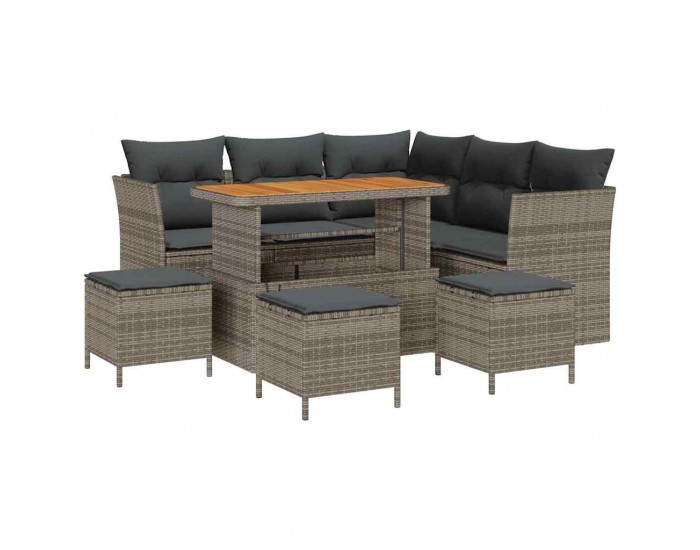 Sonata H Градински Софа Комплект 9 pcs Сив 110 x 55 x 71 см