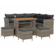 Sonata H Градински Софа Комплект 9 pcs Сив 110 x 55 x 71 см