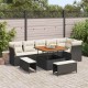 Sonata H Градински Софа Комплект 9 pcs Черно и кремаво 100 x 100 x 71 cm