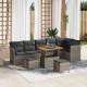 Sonata H Градински Софа Комплект с възглавница 9 pcs Сив 90 x 55 x 71 cm