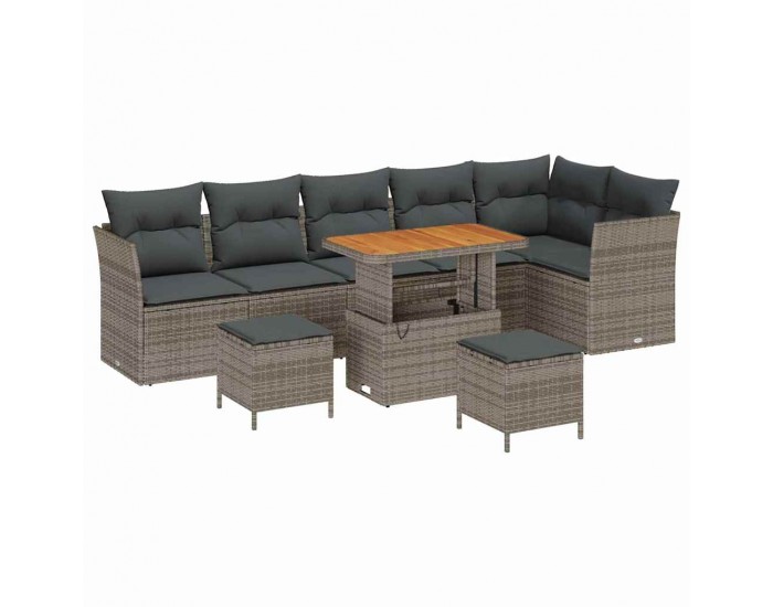 Sonata H Градински Софа Комплект с възглавница 9 pcs Сив 90 x 55 x 71 cm