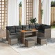 Sonata H Градински Софа Комплект 10 pcs Сив 110 x 55 x 71 см