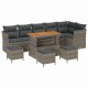 Sonata H Градински Софа Комплект 10 pcs Сив 110 x 55 x 71 см