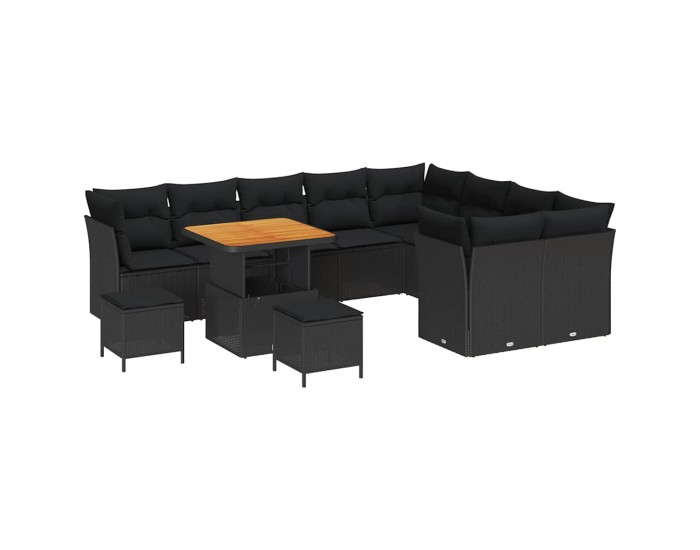 Sonata H Градински Софа Комплект 12 pcs Черно 80 x 80 x 71 cm