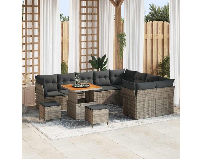 Sonata H Градински Софа Комплект 12 pcs Сив 80 x 80 x 71 cm