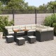Sonata H Градински Софа Комплект 13 pcs Черно и кремаво 110 x 55 x 71 см