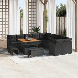 Sonata H Градински Софа Комплект 13 pcs Черно 100 x 100 x 71 cm - Canapele și bănci de grădină