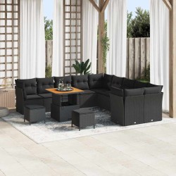 Sonata H Градински Софа Комплект 13 pcs Черно 80 x 80 x 71 cm - Canapele și bănci de grădină