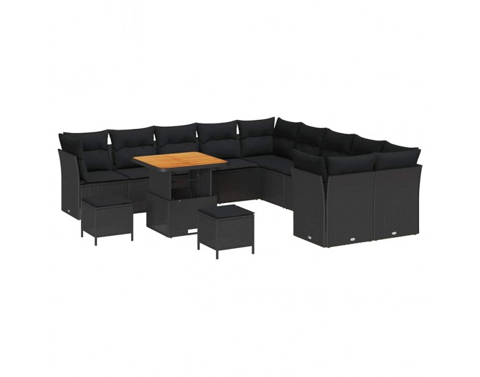 Sonata H Градински Софа Комплект 13 pcs Черно 80 x 80 x 71 cm