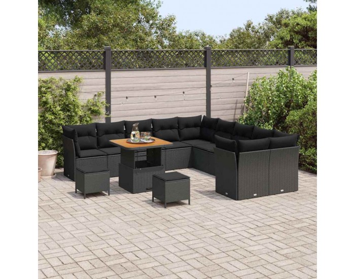 Sonata H Градински Софа Комплект 13 pcs Черно 80 x 80 x 71 cm