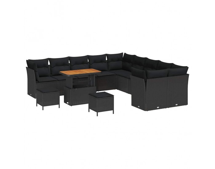 Sonata H Градински Софа Комплект 13 pcs Черно 90 x 55 x 71 cm