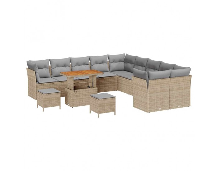 Sonata H Градински Софа Комплект 13 pcs бежово и светлосиво