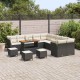 Sonata H Градински Софа Комплект 14 pcs Черно и кремаво 110 x 55 x 71 см