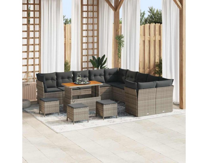 Sonata H Градински Софа Комплект 14 pcs Сив 110 x 55 x 71 см