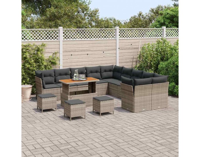 Sonata H Градински Софа Комплект 14 pcs Сив 110 x 55 x 71 см