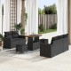 Sonata H Градински Софа Комплект 8 pcs Черно 90 x 55 x 71 cm