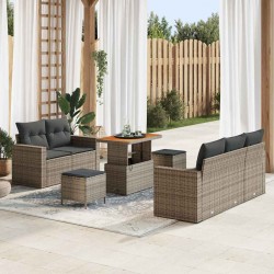Sonata H Градински Софа Комплект с възглавница 8 pcs Сив 90 x 55 x 71 cm - Canapele și bănci de grădină