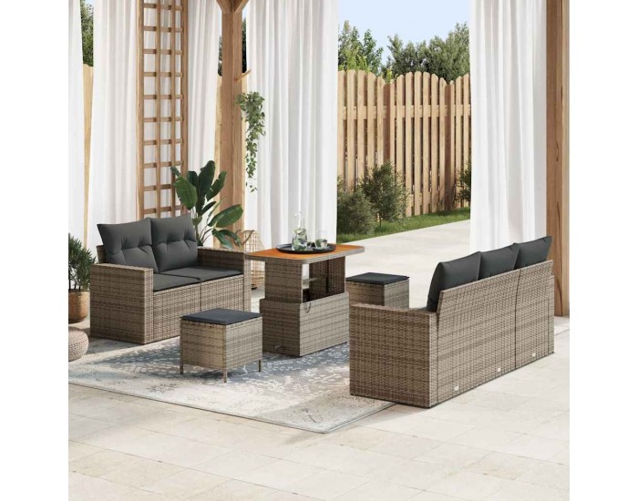 Sonata H Градински Софа Комплект с възглавница 8 pcs Сив 90 x 55 x 71 cm