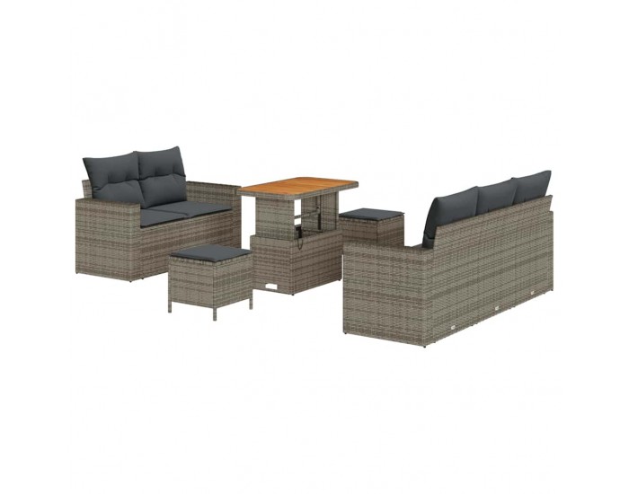 Sonata H Градински Софа Комплект с възглавница 8 pcs Сив 90 x 55 x 71 cm