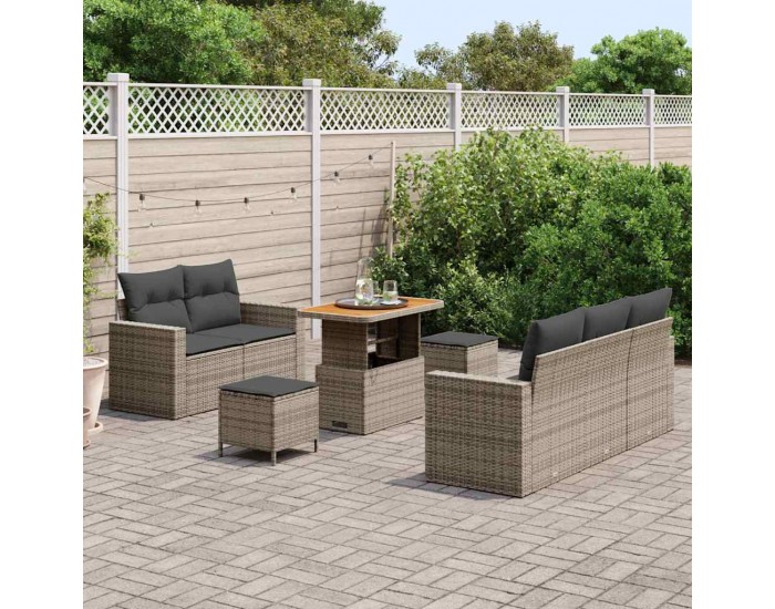 Sonata H Градински Софа Комплект с възглавница 8 pcs Сив 90 x 55 x 71 cm
